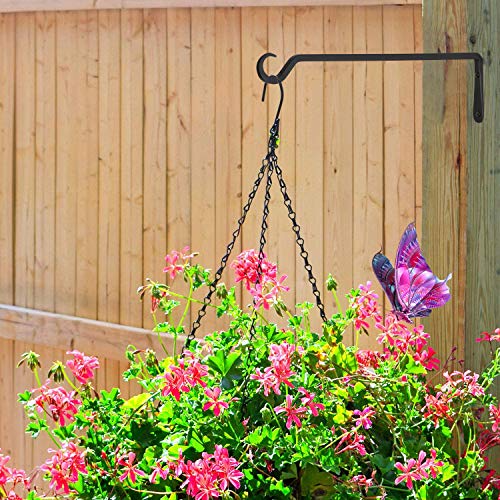 16inch 2 Pack Plant Hanger, Sturdy Hanging Plant Hangers Outdoor, Bird Feeder Hanger for Bird, Plant Hangers for Planters, Lanterns, Wind Chimes Indoor Outdoor, Upgrade Black - size: 16in-2-Black