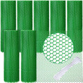 6 Rolls Plastic Chicken Wire Fencing Mesh 120 x 15.7 Inch Each Plastic Mesh Fence with Zip Ties Hexagonal Poultry Netting Garden Fencing Cat and Bird Netting (Green) - color: Green