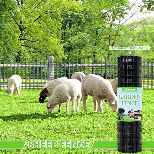 PVC Coated Wire Mesh Fence – 36in H x 100ft L Farm & Garden Wire Fencing, 2" x 3" Square Mesh, 16 Gauge Black Metal Wire for Chicken,Dog,Vegetable Garden,Poultry Fencing,Livestock and Animal Barrier - color: Black, size: 2"x3" 36inx100ft