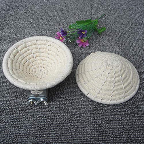 Orgrimmar Handmade Cotton Rope Bird Nest Breeding Nest Hatch House Cage | Nest for Budgie Parakeet Cockatiel Parakeet Conure Canary Finch Lovebird Small Parrot