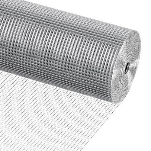 VEVOR Hardware Cloth, 1/4 inch 36in x 50 ft 23 Gauge, Hot Dipped Galvanized Wire Mesh Roll, Chicken Wire Fencing, Wire Mesh for Rabbit Cages, Garden, Small Rodents - size: 36'' x 50'