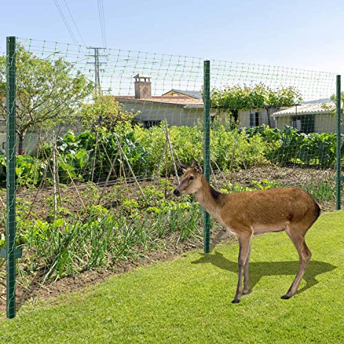 UWIOFF Garden Netting, 7 x 100 FT Bird Netting for Garden Protection, Green Deer Netting for Plants Fruit Trees Vegetables from Birds, Squirrels, Other Animals | UV Resistant, Plastic Garden Fencing Net for Plant Fruit Tree Vegetable from Bird Deer, 3/4"