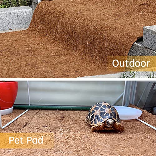 Coco Coir Liner, Yarrdfir 16x120 inch Natural Coconut Liners for planters Flower Basket, Natural Coconut Fiber mat, Garden Decoration, Animal pet pad, Reptile Carpet, Snow Mat - size: 16x120