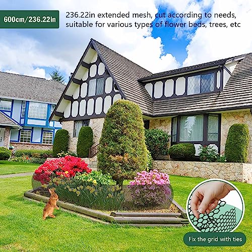 15.7 in x 19.7 FT Plastic Chicken Wire Fencing,Comes with 30 Twist Ties, Black Chicken Wire mesh,Poultry Netting,Poultry Fence,Chicken Wire for Crafts,Plastic Garden Fencing,Floral Chicken Wire - size: 15.7IN*19.7FT