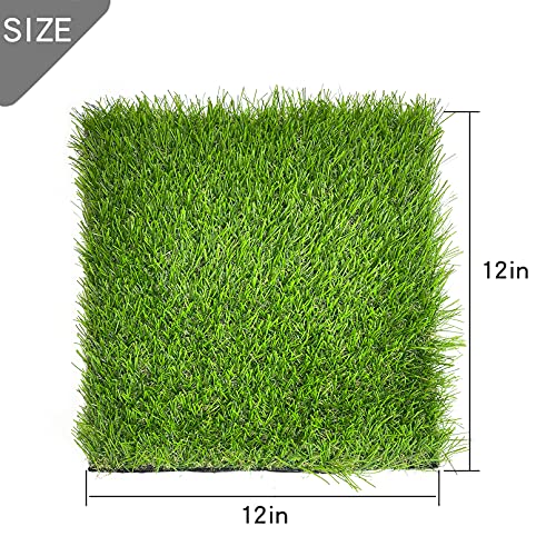 PINVNBY Washable Chicken Nesting Box Pads 6 Pcs Reusable Hens Nest Bedding Artificial Grass Rug Carpet Fake Synthetic Turf Mat for Chickens Coop Garden Lawn Indoor Outdoor(12 x 12 x 0.78 Inches) - size: 【Green|6 PCS】
