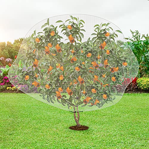 PURPLE STAR 1N 6.2 x 8.2 Feet Insect Bird Barrier Netting Mesh with Drawstring, Garden Bug Netting Plant Cover for Protect Plant Fruit Flower from Insect Bird - color: 6.2x8.2 Ft