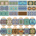 Fullhawl 48 Pcs Easter Egg Decoration Kit Heat Shrink Tube Decoration Easter Egg Packaging Pysanka Pysanky Pattern Egg Stickers for Party Decoration Packaging Eggs - style: Pysanka