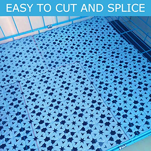 kathson Rabbit Cage Mat Floor Plastic Mats Feet Pads for Pet Cats Dogs Bunny Hamster Rat Chinchilla Guinea Pig (4 Pack) - size: 4 Pack