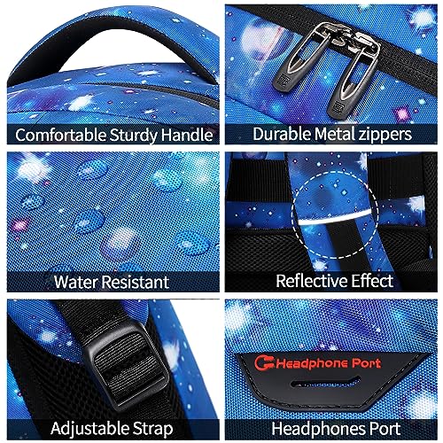 Laptop Backpack,Business Travel Anti Theft Slim College Backpack | Water Resistant Durable Computer Bag Gift for Women & Men Fits 15.6 Inch Laptop and Notebook - Dreamy Blue - color: Dreamy Blue, size: 15.6 Inch, style: Laptop