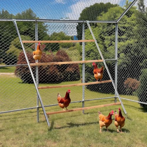 VINGLI Chicken Roosting Bars, Chicken Coop Roosting Perch, Roosting Ladder for Hens, Easy to Assemble for Backyard Poultry (41.3" L x 56.7" H) - size: 41.3"L x 56.7"H