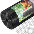 Hardware Cloth 1/2 inch 48 x 100 ft Black 19 Gauge Vinyl Coated Welded Wire Mesh Roll PVC - Coated Welded Wire Fence Perfect for use as Chicken Wire Fencing mesh - color: Black, size: 1/2 inch 48" x 100 ft 19Ga