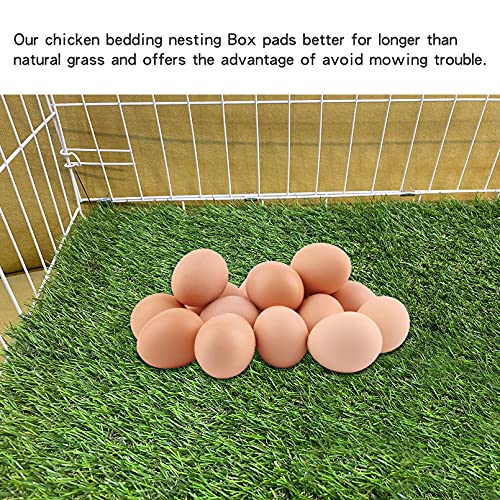 PINVNBY Washable Chicken Nesting Box Pads 6 Pcs Reusable Hens Nest Bedding Artificial Grass Rug Carpet Fake Synthetic Turf Mat for Chickens Coop Garden Lawn Indoor Outdoor(12 x 12 x 0.78 Inches) - size: 【Green|6 PCS】