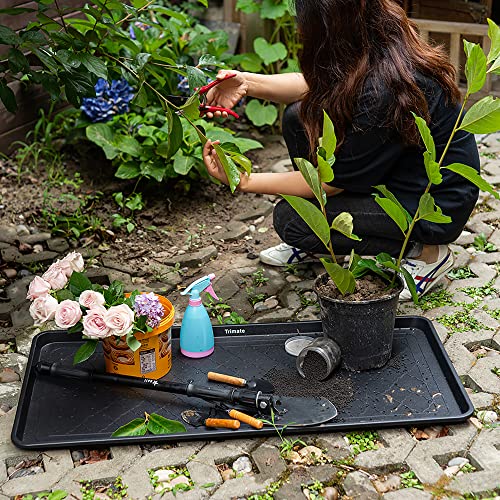 Boot Tray Black, 40x20 in - Waterproof Shoe Mat, Recycled Material | 1.25 in raised edge traps mud, water & snow - ideal for entryway, mudroom, garage, porch or car trunk - style: Black