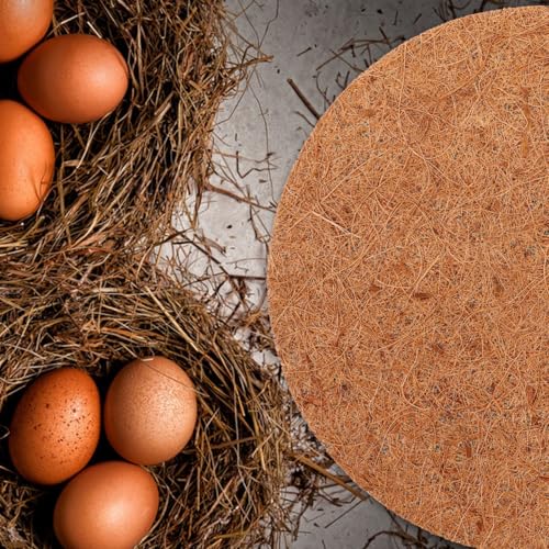 TOYANDONA 4 Pack Chicken Nesting Pads Coconut Fiber Egg Cushions for Coop Nesting Box Pads for Laying Hens Reusable Pet Nest Supplies for Rabbits Birds Cats and Dogs 11.81 X 11.81 X 0.35 in