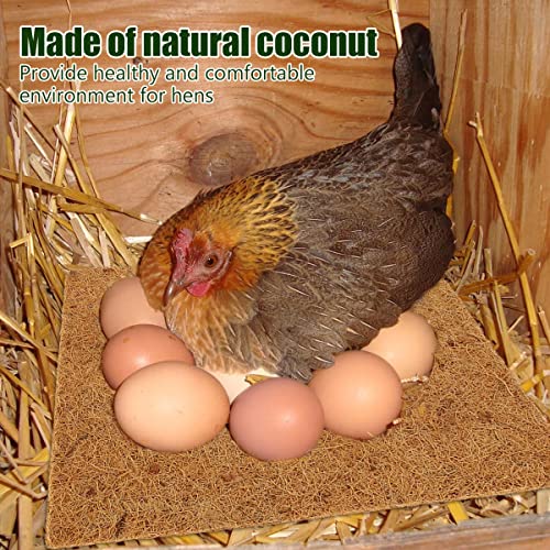 10PCS Chicken Nesting Pads for Chicken, 13x13 Washable Nesting Box Pads, Reusable Hens Nest Bedding Mats, Natural Bird Nest Liner, for Indoor Outdoor Hen Laying Eggs