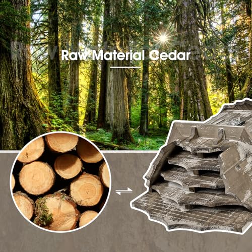 VIREESR Large Bat House for Outdoors,4-Chamber Castle Bat Box,200-Capacity | Cedar Wooden Bat House, Bat Boxes for Outside for Tree, 4 Chamber Attract Bats for Natural Mosquito, Distressed Wood - size: XL Distressed Wood