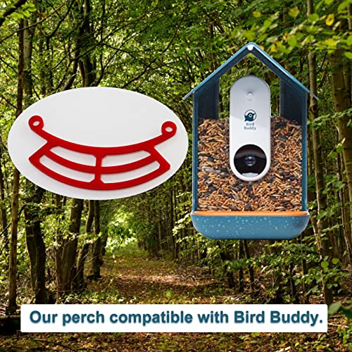 PIAOLGYI Perch for Bird Buddy Smart Bird Feeder, Accessories Compatible with Buddy Birdfeeder (Red)