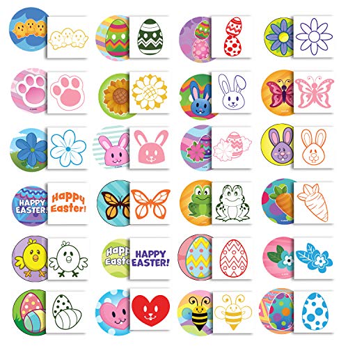 JOYIN 24Pcs Easter Egg Stampers Toys for Easter Eggs Hunt Game, Basket Stuffers Fillers, Stamps Gifts, Kids Party Favor, Classroom Prize Supplies - style: bunny