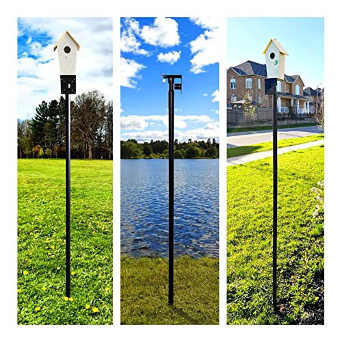 Universal Mounting Pole Kit Perfect for Birdhouse, Birdfeeder, Easy to Assemble and Install, Made of Heavy Duty Material, Free Bird Feeder Scoop