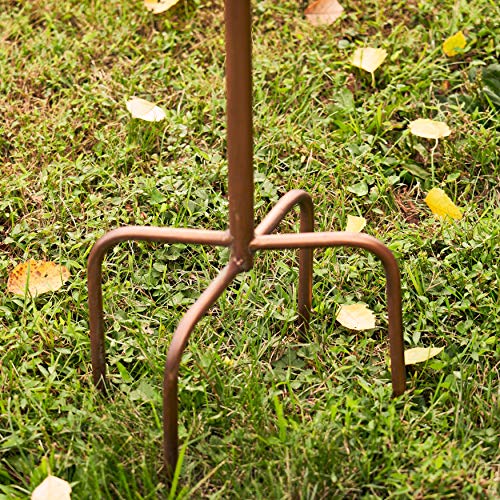 Large Copper Colored Multi-Birdhouse Stakes, Room for 4 Bird Families in Each (Rectangular Houses with Classic Roofs) - style: Rectangular Houses with Classic Roofs