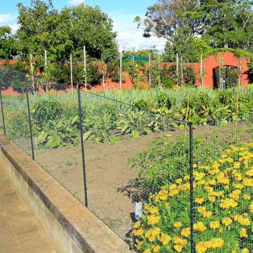 SUNYRISY 40in x 164ft Garden Mesh Fence Temporary Safety Fencing | Garden Fence Animal Barrier with Steel Stakes, Fencing Netting for Construction Backyard Chickens Dog Poultry Deer - size: 40in x 164ft