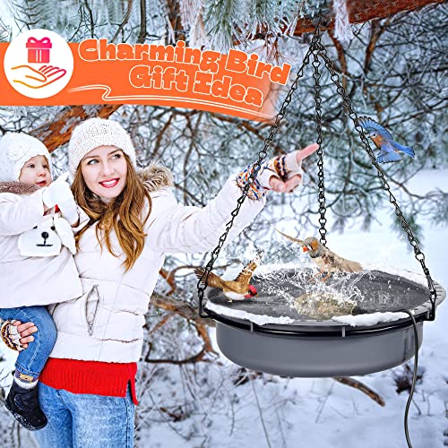 1 Pack Upgrade Bird Bath Heater for Outdoors, 60 Watts Birdbath Deicer | Pond Deicer Water Heater Thermostatically Controlled with Auto Shut off Function for Patio Lawn Winter (Army Green) - color: Army Green