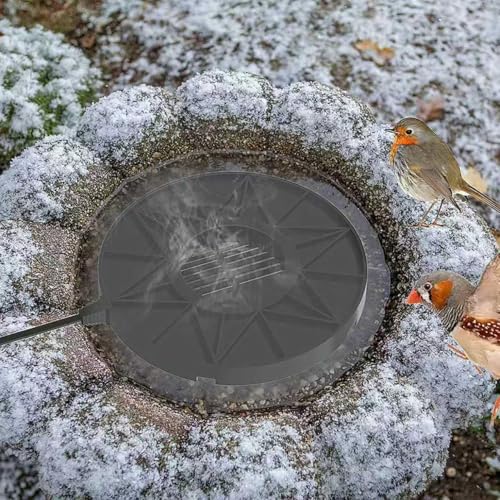 70W Bird Bath Heater for Outdoor in Winter, Heater Pond De-Icer with Thermostat,Chicken Water Heater Black