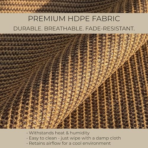 Outdoor Patio Roll Up Shade for Use on Exterior Porch, Patio, Window and More | High Density Polyethylene Privacy Screen Blocks 87% of UV Rays | Hardware Included | 6 ft Wide | Beachfront - color: Beachfront, size: 72"W x 72"H