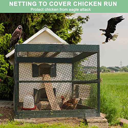 BSTPCOO 25'x25' Bird Netting for Chicken Coop, 3/4" Mesh Nylon Netting | Poultry Netting, Chicken Net Roof Hawk, Aviary Net Deer Fence Pests Trellis Garden Net for Fruits Trees Plant Vegetable - size: 25'×25'-3/4''