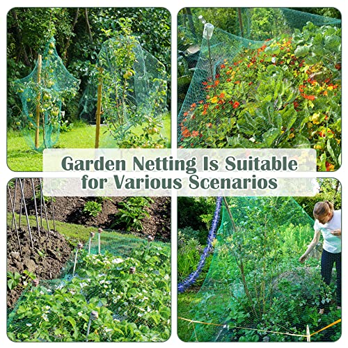 Unves Garden Netting, 13 x 33 FT Heavy Duty Bird Net, Green | Fruit Tree Net Covers for Seedlings Plants, Vegetables Protection - color: Green, size: 13 x 33 Ft
