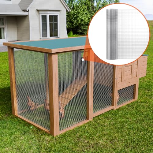 VEVOR Hardware Cloth, 1/2 inch 24in x 25 ft 19 Gauge, Hot Dipped Galvanized Wire Mesh Roll, Chicken Wire Fencing, Wire Mesh for Rabbit Cages, Garden, Small Rodents - size: 24'' x 25'