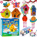 8 Pack Bird House & Wind Chime Kits, Birdhouse DIY Crafts for Kids 4-12 | Summer Arts and Craft for Children, Buildable Birdhouses Boy Girl to Build, Birthday Valentine's Day Gift 3+