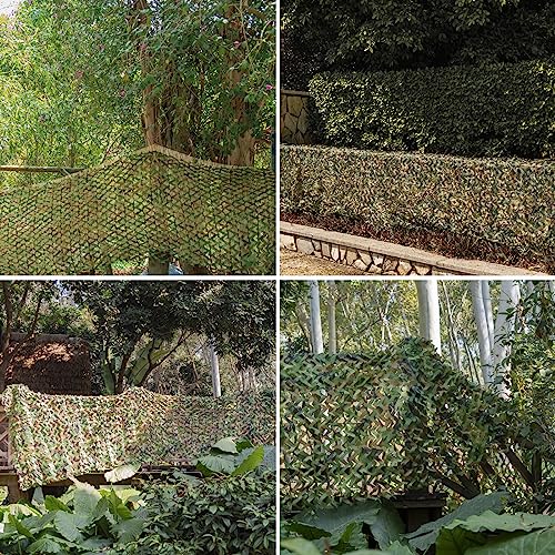 LOOGU Camo Netting, Camouflage Net Blinds Great for Sunshade Camping Shooting Hunting - color: Woodland Camo, size: 1.5x4M=5x13.2ft