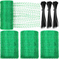 Woanger 3 Pack Deer Fence Netting Bird Netting Garden Net with 150 Pcs Cable Ties for Bird Protect Plants, Vegetables Against Birds Fruit Trees Deer Squirrel Rabbit and Other Animals (Green,7x100 ft) - color: Green