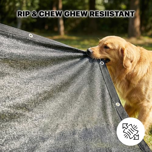 Amgo 6' x 14' Black Dog Kennel Shade Cover, 90% UV Block Shade Cloth, Mesh Tarp with Grommets for Dog Playpen, Dog Pen, Dog Run, Dog Crate, Fence Privacy Screen (We Make Custom Size) - color: Black, size: 0 6' x 1 4' Standard Size