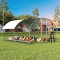Garvee Large Metal Chicken Coop, Chicken Run for 10/20 Chickens, Outdoor Walk in Poultry Cage with Anti-UV Cover and Waterproof, 13.12 x 9.84 x 6.56 ft