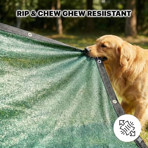 Amgo 90% UV Block Sun Shade Cloth for Dog Kennel Cover, 2' x 2' Green Pet Playpen Sunshade with Grommets, Durable Mesh Tarp for Crate, Patio, Stable,Chicken Coop & Outdoor Privacy Screen. - color: Green, size: 2' x 2' Custom Size