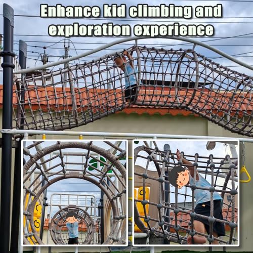 10 Pcs Net 12mm Plastic Connector Net Buckle Rope Ladder Climbing Net Cross-Type Connectors Nynon Rope Net Accessories Suitable for Kids Outdoor Swing Jungle Gym Bird Climbing Rope Ladder - color: Gray