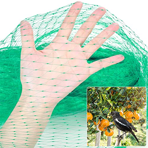 Kikhope Anti Bird Netting, 16.5 ft x 66 ft Garden Plant Netting for Protecting Vegetables, Plants and Fruit Trees from Birds and Animals - size: 16.5x66 ft