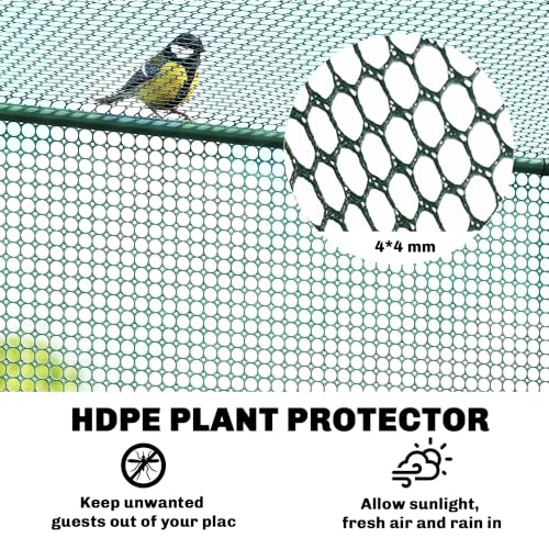 Outsunny 6' x 3' x 5' Crop Cage, Plant Protection Tent, Green | Zippered Doors, for Vegetable Garden Backyard Outdoor Use