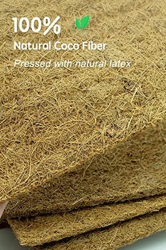 Coconut Fiber Mat, Yarrdfir 16x160 inch Natural Coconut Liners for planters Flower Basket, Natural Coconut Fiber mat, Garden Decoration, Animal pet pad, Reptile Carpet, Snow Mat (16 x 160) - size: 16x160