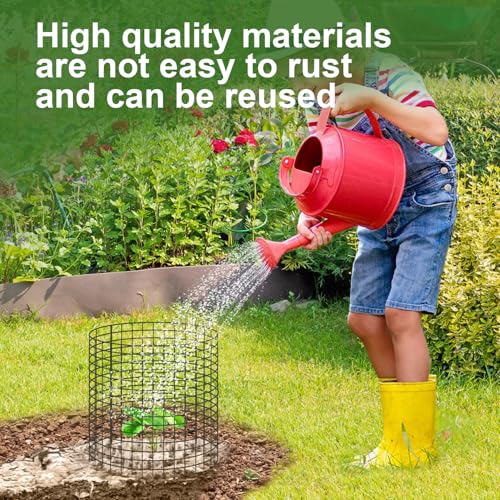 10 Pcs 11.8"x 11.8"/11.8"x 19.6" Available Chicken Wire Cloches for Plants, Plant Protector from Animal, Garden Covers Netting Iron Wire Mesh to Protect Plants Vegetables from Rabbit Squirrel Chicken - size: 11.8"D x 11.8"H