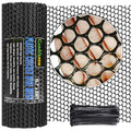 Upgraded 15.7IN x 33FT ABS Plastic Chicken Wire Fence Mesh, Poultry Fencing, Hexagonal Fencing Wire for Gardening, Construction Barrier Netting, Chicken Wire Frame Crafts, Floral Netting - color: Black