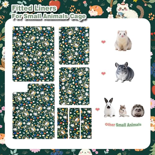 Ferret Cage Liner for Ferret Nation & Critter Nation Cage | Washable Bedding, Leakproof Cage Accessories for Ferrets, Chinchillas, Rats & Other Small Animals(Double Unit Combo) - size: Double Unit Combo