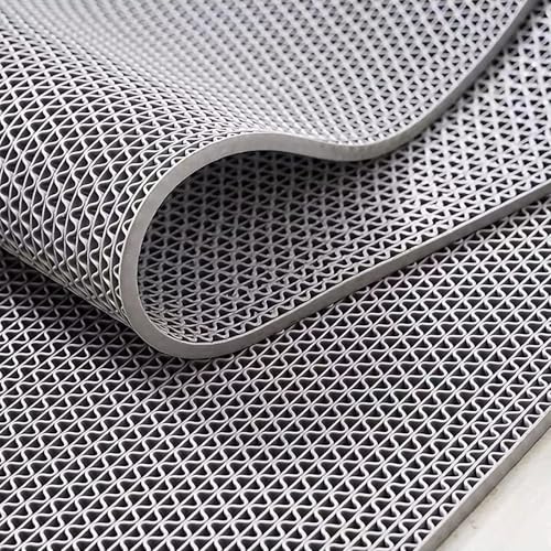 WochiTV Non Slip Drainage Mats PVC Pool Floor Mat 0.23'' Thick Outdoor Indoor Parking Space Mat for Bathroom Garage Basement Backyard Commercial Kitchen 3x3.3Ft, Grey - color: Grey, size: 3 x 3.3 ft
