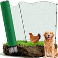 Temporary Fence with Posts, 4‘x100‘ Animal Barrier Dog Portable Fencing | with Fiberglass Stake Windbreak Rope,Safety Snow Plastic Netting for Garden Backyard Outdoor for Chickens or Other Animals - size: 4x100FT