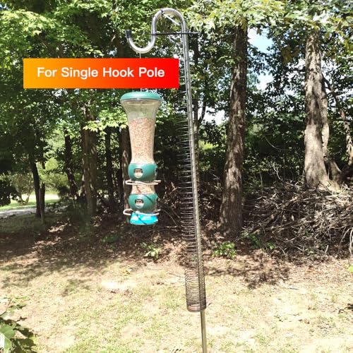2 PCS Squirrel Baffles Squirrel Guard for Bird Feeders, Squirrel Spring Barriers Squirrel Deterrent Coil Protects Outdoor Bird Feeder Poles - size: 2PC