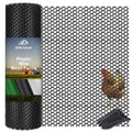 Black Plastic Chicken Wire 16in x 20ft,Garden Netting Fencing | Plastic Chicken Wire Mesh Fence,Barrier for Poultry,Animals,Pets and Balcony - color: Black, size: 16INx20FT