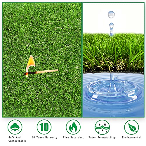 6 Pack Washable Chicken Nesting Box Pads for Laying Eggs, Artificial Grass Nesting Pads for Chicken Coop, Nesting Box Liners Bedding for Hen Lawn Indoor Outdoor - 12"x12"1.2"