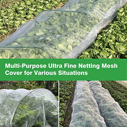 Garden Netting 10x20ft - Ultra Fine Insect Netting for Plants Trees | Garden Mesh Netting for Fruits Flowers Crops, Greenhouse Row Covers Raised Beds Bug Screen, Aphids Cabbage Moth Mosquitoes - size: 10'x20'